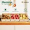 Wood Potato Onion Storage Bins - Wooden Stackable Produce Basket - Fruit Vegetable Storage for Kitchen Pantry Organization, Set 3 Pieces